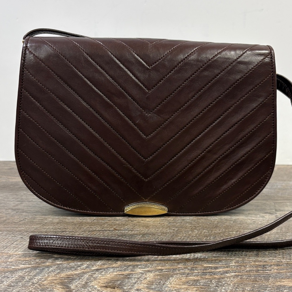 🤎 Vintage Suarez Quilted Leather Shoulder Bag | Made in Italy | Brown